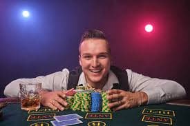 Texas Hold'em Bonus dealer setup with community cards visible